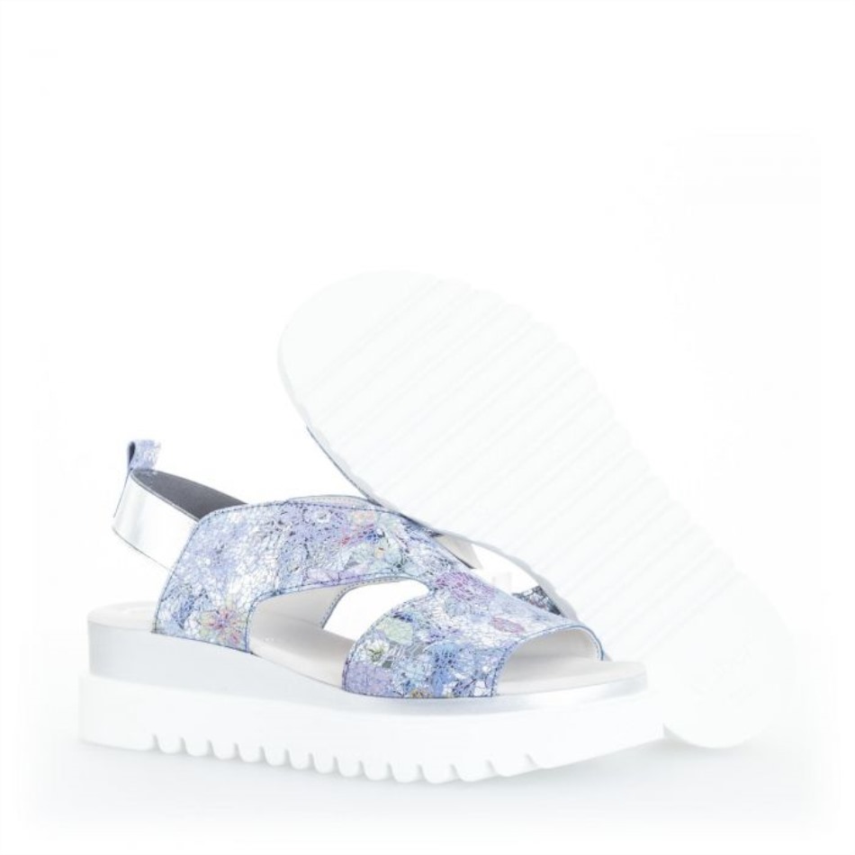 Gabour | Exclusif 2361236 - Cuir Fleuri Bleu Métallisé